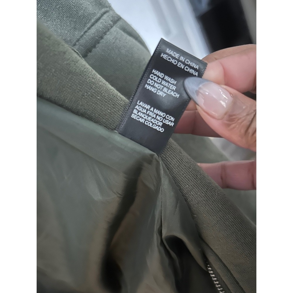 Ambiance Olive Green Anorak Military Style Jacket Womens 1XL Drawstring‎ - Picture 7 of 10
